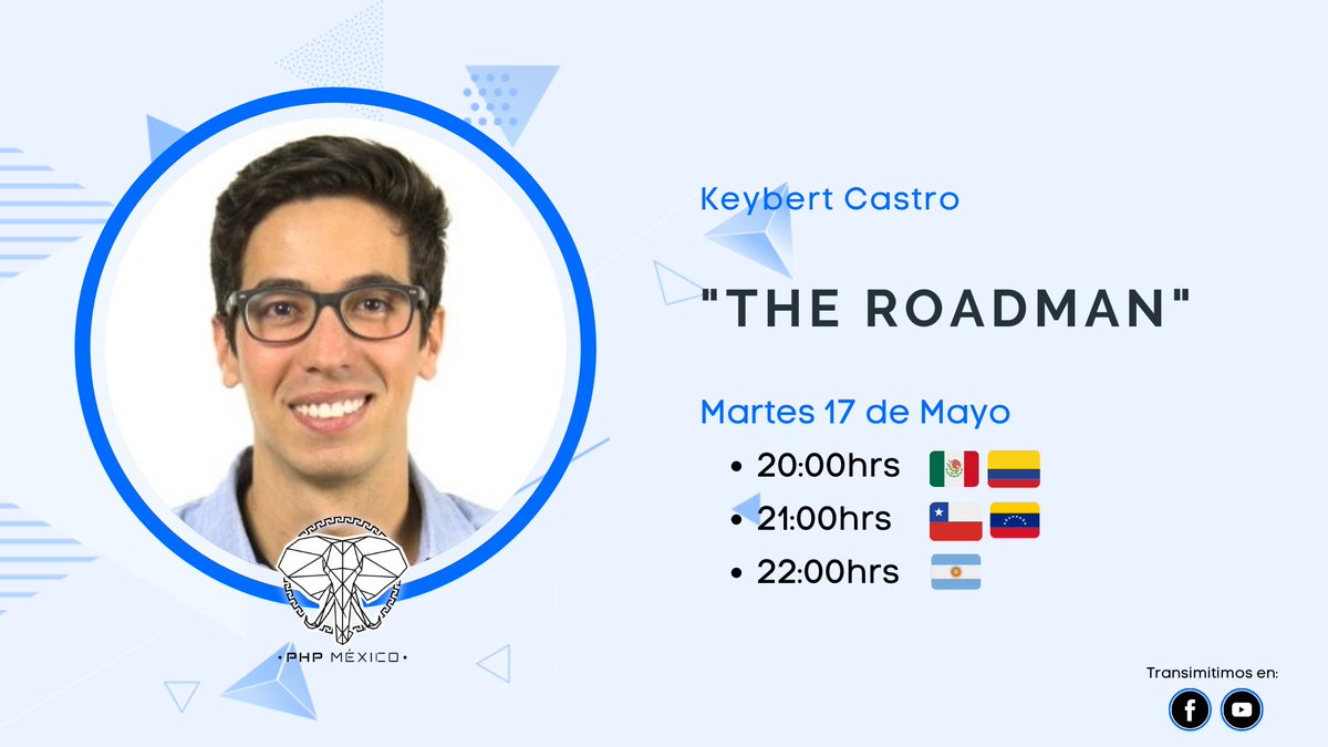phpmx's tweet photo. ¡Estamos a punto de iniciar! ¿listos? 🍿

📘 "THE ROADMAN"
📆 mar., 17 mayo
🕑 8:00pm 🇲🇽
💻 https://t.co/MbjW44BqNB
🙋🏻 /in/keybertcastro
📝 https://t.co/GcoqULeHdt

#phpmxmeetup #phpmx #roadmap https://t.co/XUtj0p3cNj