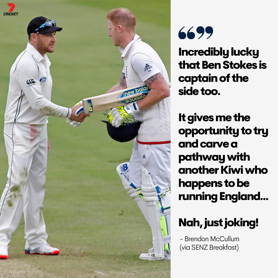7Cricket's tweet photo. Brendon McCullum has jokes 😂

(via @SENZBreakfast) https://t.co/yX9TBrjUuV