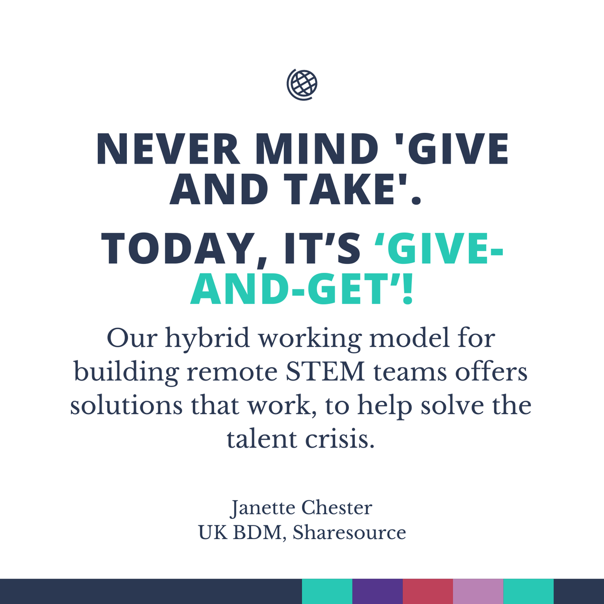 BrendonWBoyce's tweet photo. The Sharesource ‘give-and-get’ proposition: Companies access great STEM talent, remotely. Graduates get access to global opportunities. https://t.co/iNlqXt2hDs

#Sharesourcevalues  #RemoteSTEMteams #TheBestPeople #RemoteWork #Remoteteam #Remoteworkforce #Tech https://t.co/zslLRrCmfm