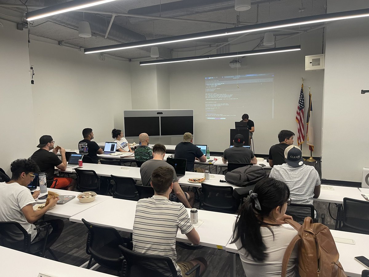 NEAR_ATX's tweet photo. First Rust Learning Group kicking off at @CapitalFactory π€ΈββοΈπ€Έπ€ΈββοΈ Beer π»and pizza π were had, code was written π» & friends were made π€
Thank you @ATXDAO!
Who run the world?? #NEARDevs π https://t.co/24QkhEO5ml