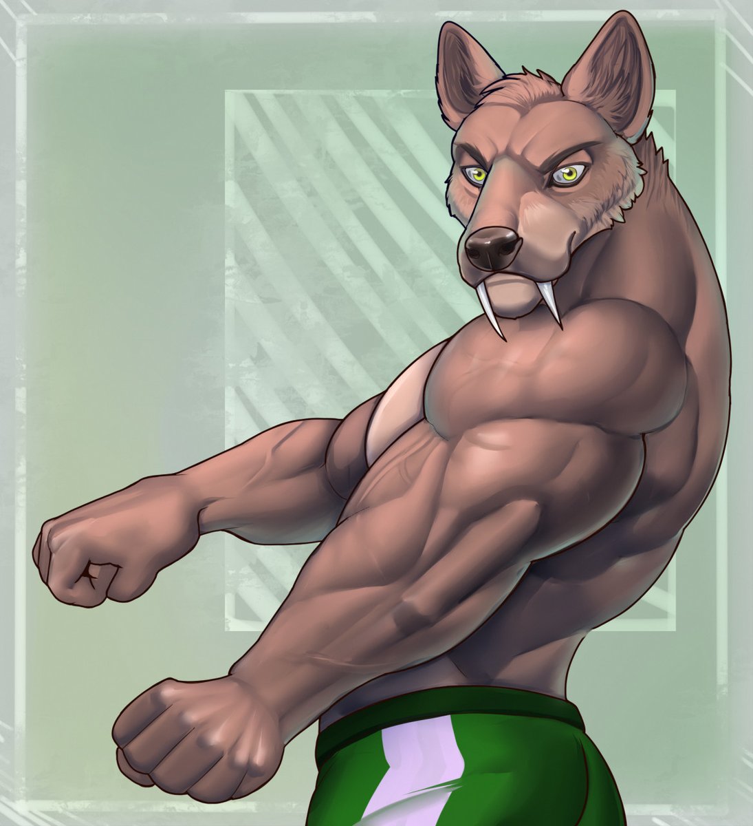 FbaRiver's tweet photo. A fan took this photo of me when I was working out in a local gym. Was pretty specific on what pose she wanted me to use, and I was bored enough to oblige. 

((art by marsel-defender in FA) https://t.co/9ziB6QFYkj