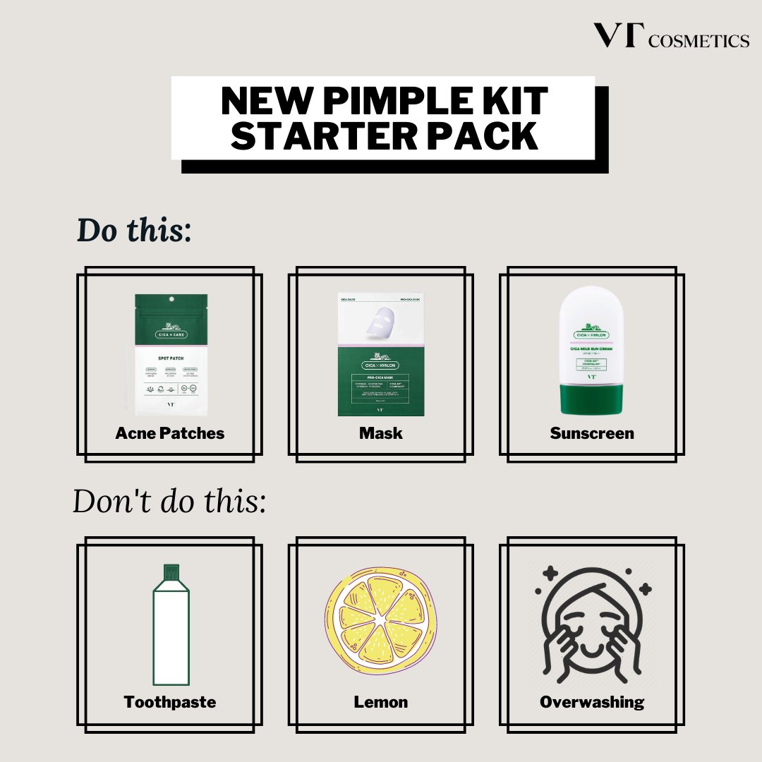 vtcosmetics_mys's tweet photo. Here are the new pimple kit starter pack for helping to treat pimple:
✅ Use 𝐂𝐢𝐜𝐚 𝐒𝐩𝐨𝐭 𝐏𝐚𝐭𝐜𝐡 to prevent infection from occurring
✅ Use 𝐏𝐫𝐨 𝐂𝐢𝐜𝐚 𝐌𝐚𝐬𝐤 for soothing care
✅ Apply sunscreen like 𝐂𝐢𝐜𝐚 𝐌𝐢𝐥𝐝 𝐒𝐮𝐧 𝐂𝐫𝐞𝐚𝐦 to protect skin from UV rays https://t.co/vsdNalhXo8