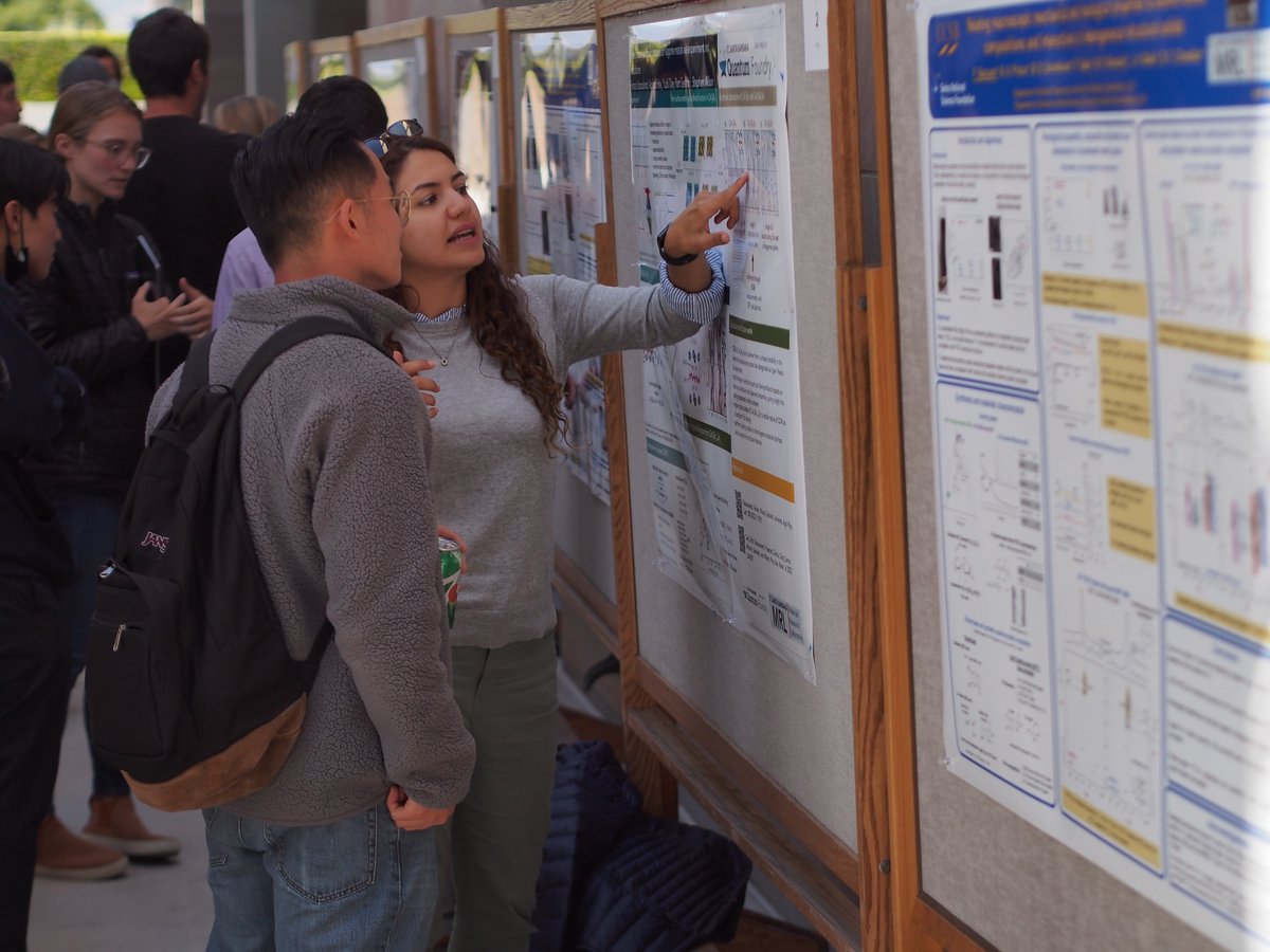 UCSB_MRSEC's tweet photo. Our annual MRL Cheetham Lecture by Jeffrey Long! "Cooperative Adsorption and Gas Separations in Metal–Organic Frameworks".  We were very happy to hold our Materials Research Outreach Program poster session as well, with work from many grad students and postdocs. https://t.co/pklmLMZLkc