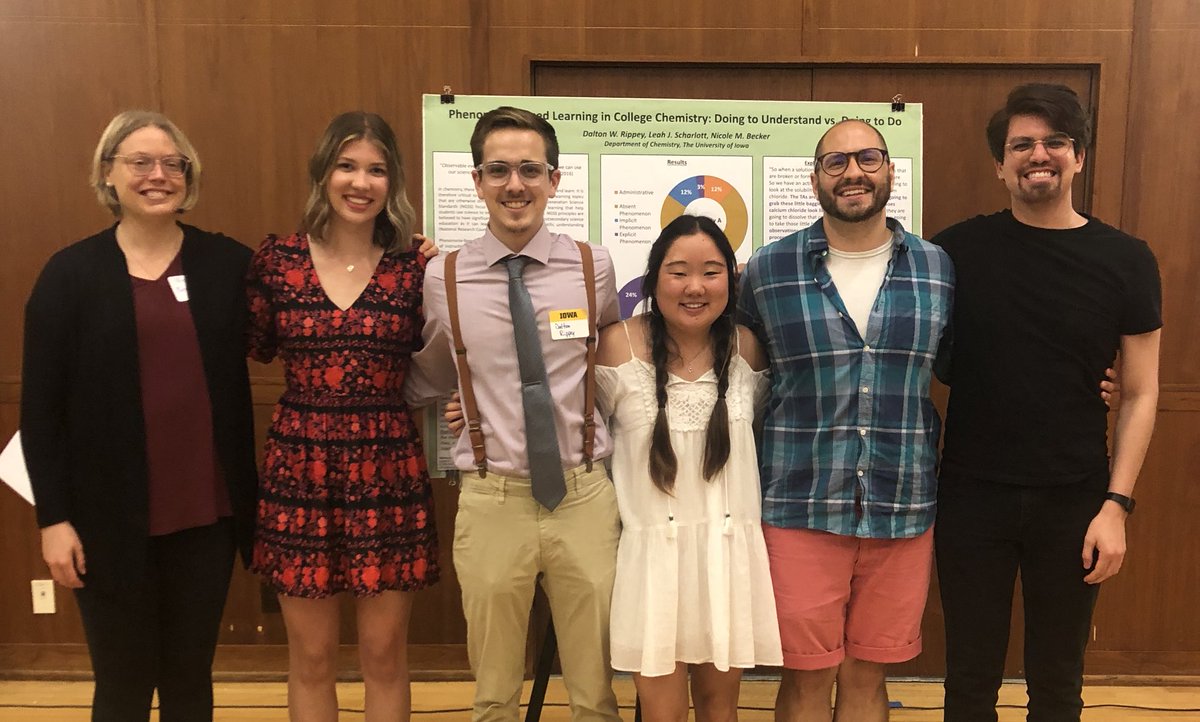 UIBeckergroup's tweet photo. Huge congrats to Lauren, Dalton, Leah, and Kevin for being recognized at the annual @uiowachem awards ceremony! They were recognized for their scholarships, fellowships, departmental duties, and more!

We are so proud of you and your accomplishments. Cheers to a great summer! https://t.co/baX44VKXr3