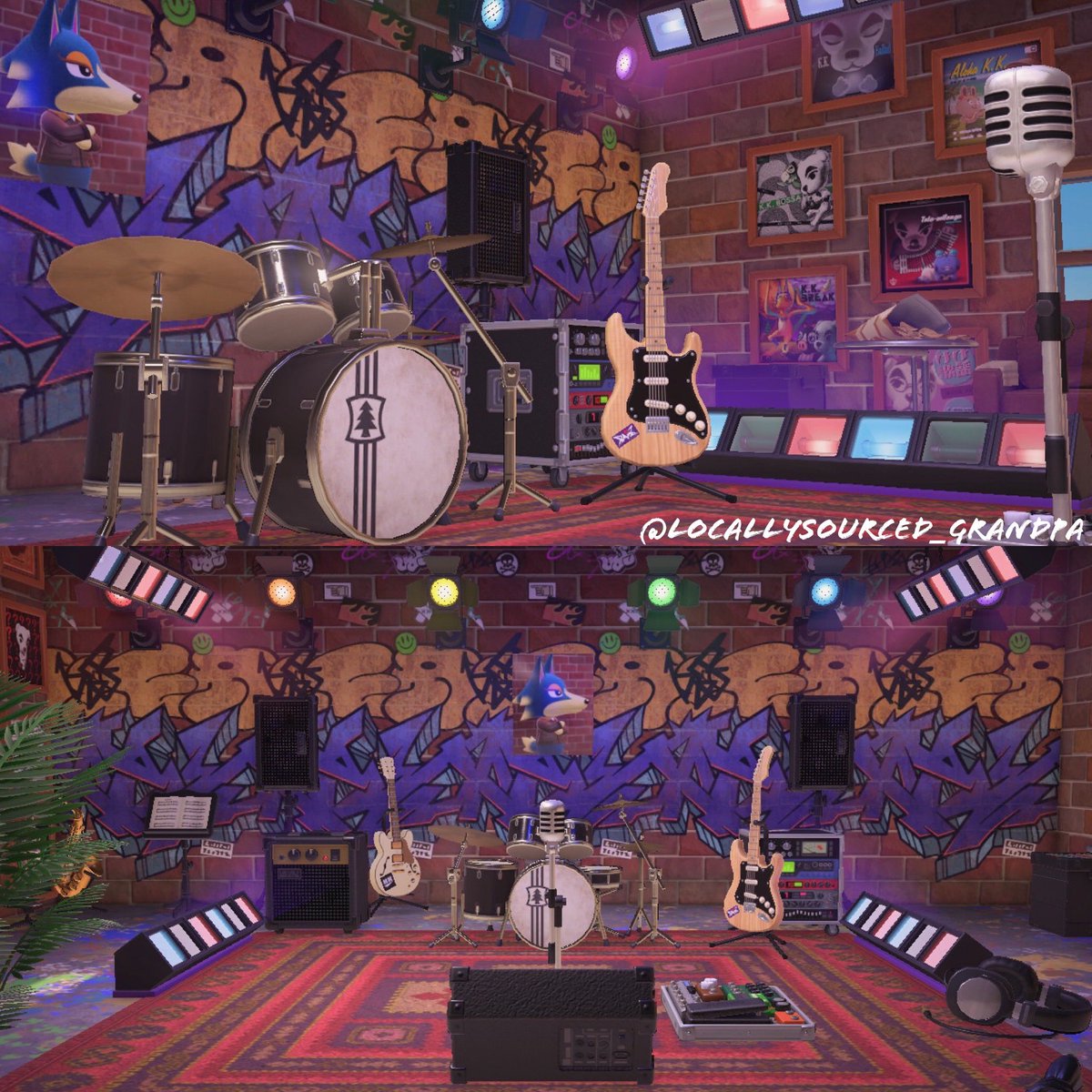 ls_grandpa's tweet photo. Wolfgang’s Rock &amp; Roll Arena 🎸🎶 #acnh #animalcrossing #acnhinspo #acnhdesign #acnhidea #acnhideas #acnhhhp #acnhinterior #acnhinteriors #acnhcommunity #acnhwolfgang https://t.co/ejiXSHnlg1