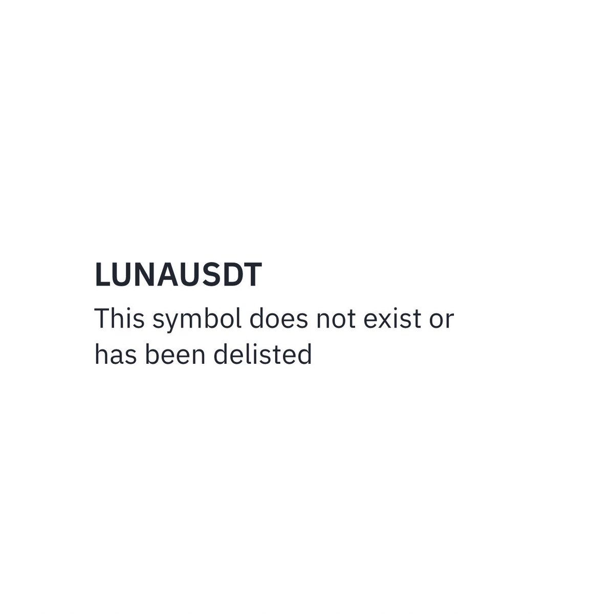 RIP $LUNA