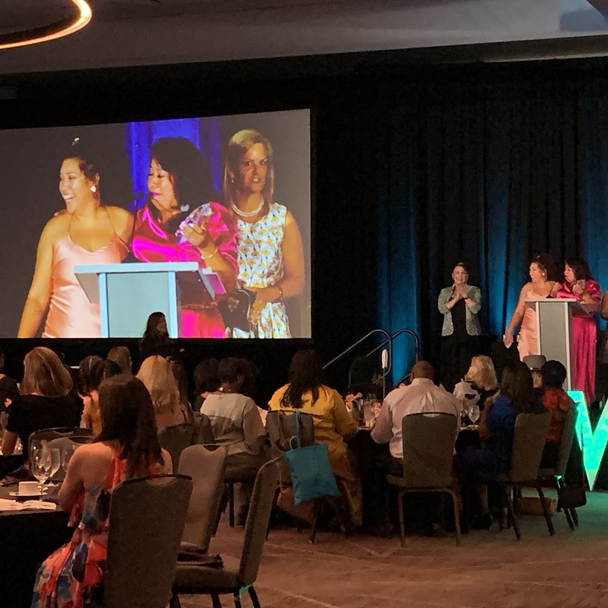 CarleyDeardorff's tweet photo. From one incredible event @CFDiversity to another. I’m in awe today. Thank you @thatbrooke &amp; @WeAreDivInc for inviting me to  @austinwoman! And huge shout-out to @HaleyEGuerin &amp; @theessenceofg for an INCREDIBLE #AccessibilityinTech summit. Inter generational love all around. 💞💜 https://t.co/dAPqJOi81t