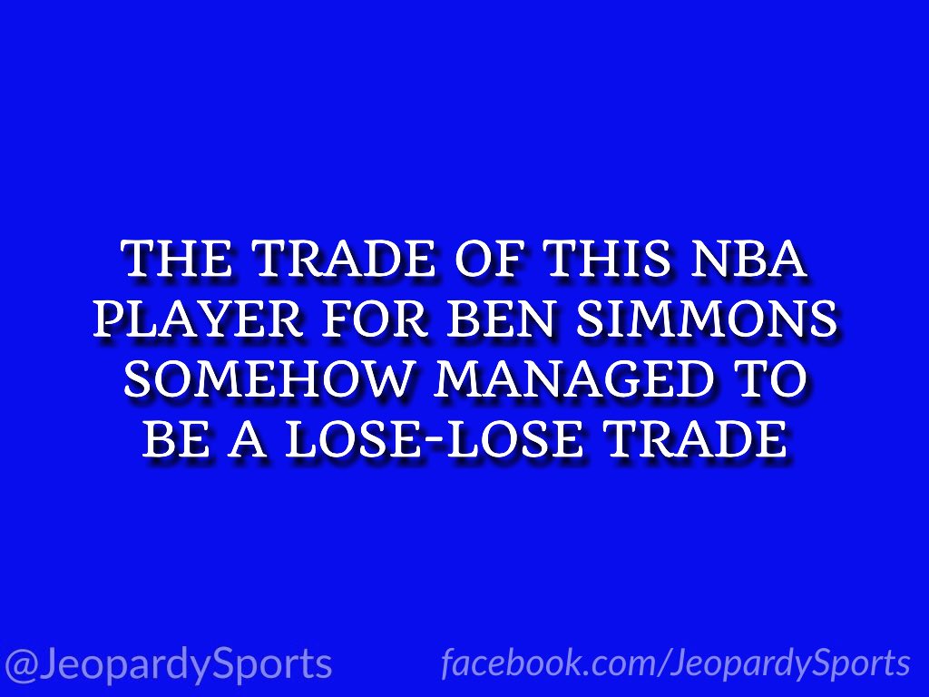 “Who is: James Harden?”
#JeopardySports #NBAPlayoffs