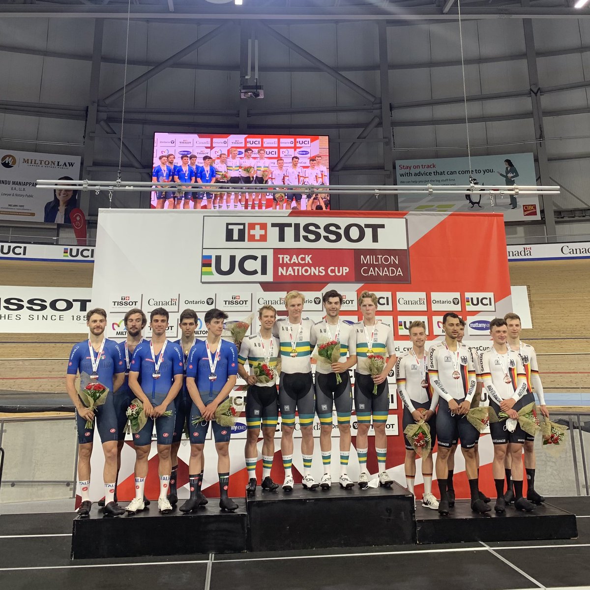 Aussie, Aussie, Aussie…Oi, Oi, Oi! 

The country down under claims gold in the mens Team Pursuit. 

🥇 Australia 
🥈 Italy
🥉Germany