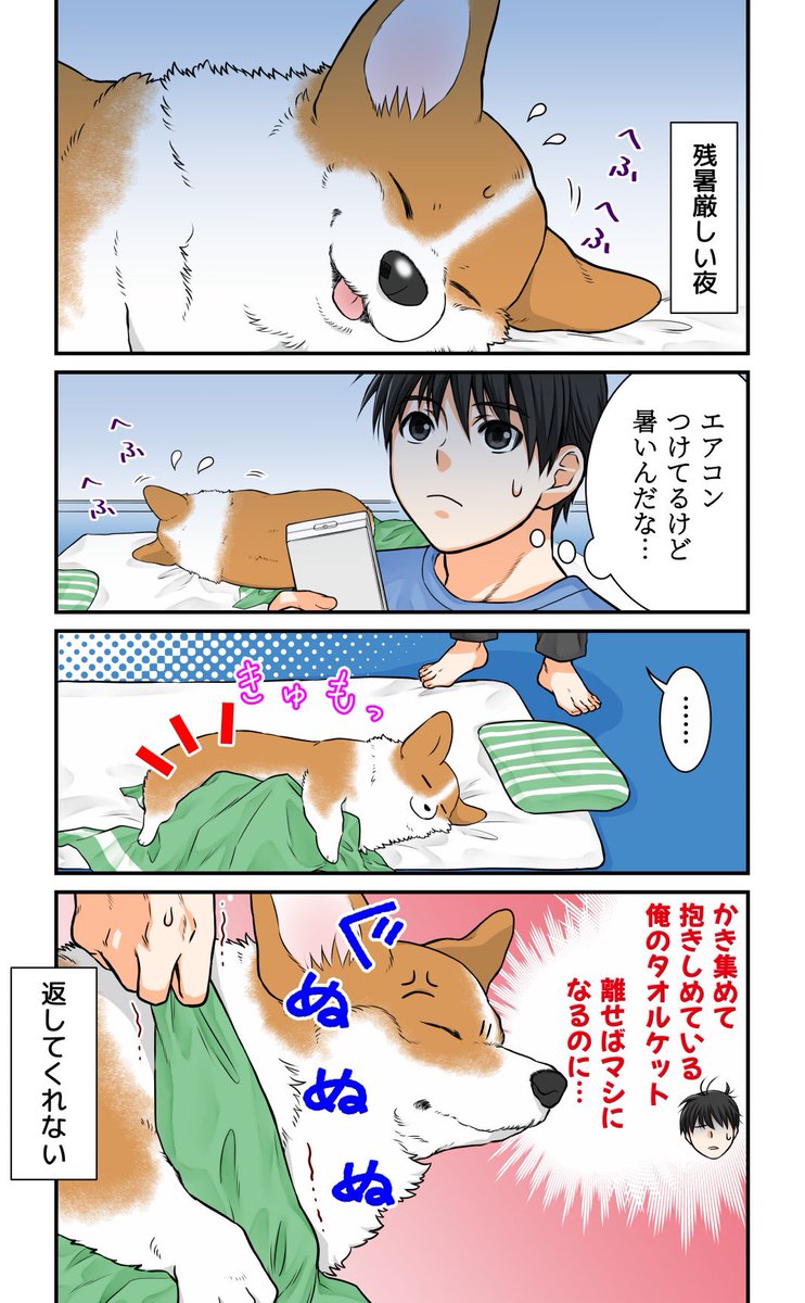 再掲ですが犬と暮らしていると毎日楽しいという漫画です。
#愛犬の日 