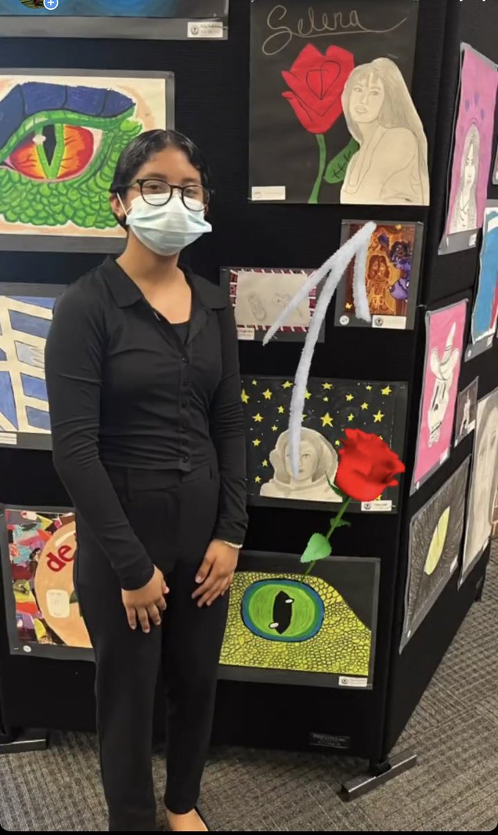 khenryart's tweet image. (1/2) Caught a couple students with their artwork tonight!  #TMScometogether #KSarted #turner202strong