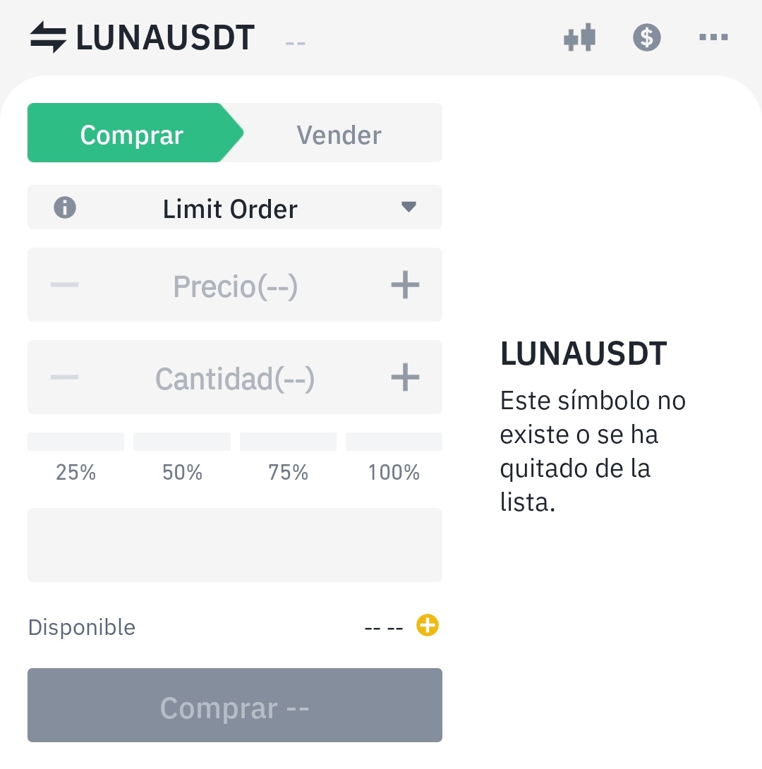 Info_Criptos's tweet photo. La plataforma Binance deslistó el par LUNA/USDT. https://t.co/5KOBa1R3Jj