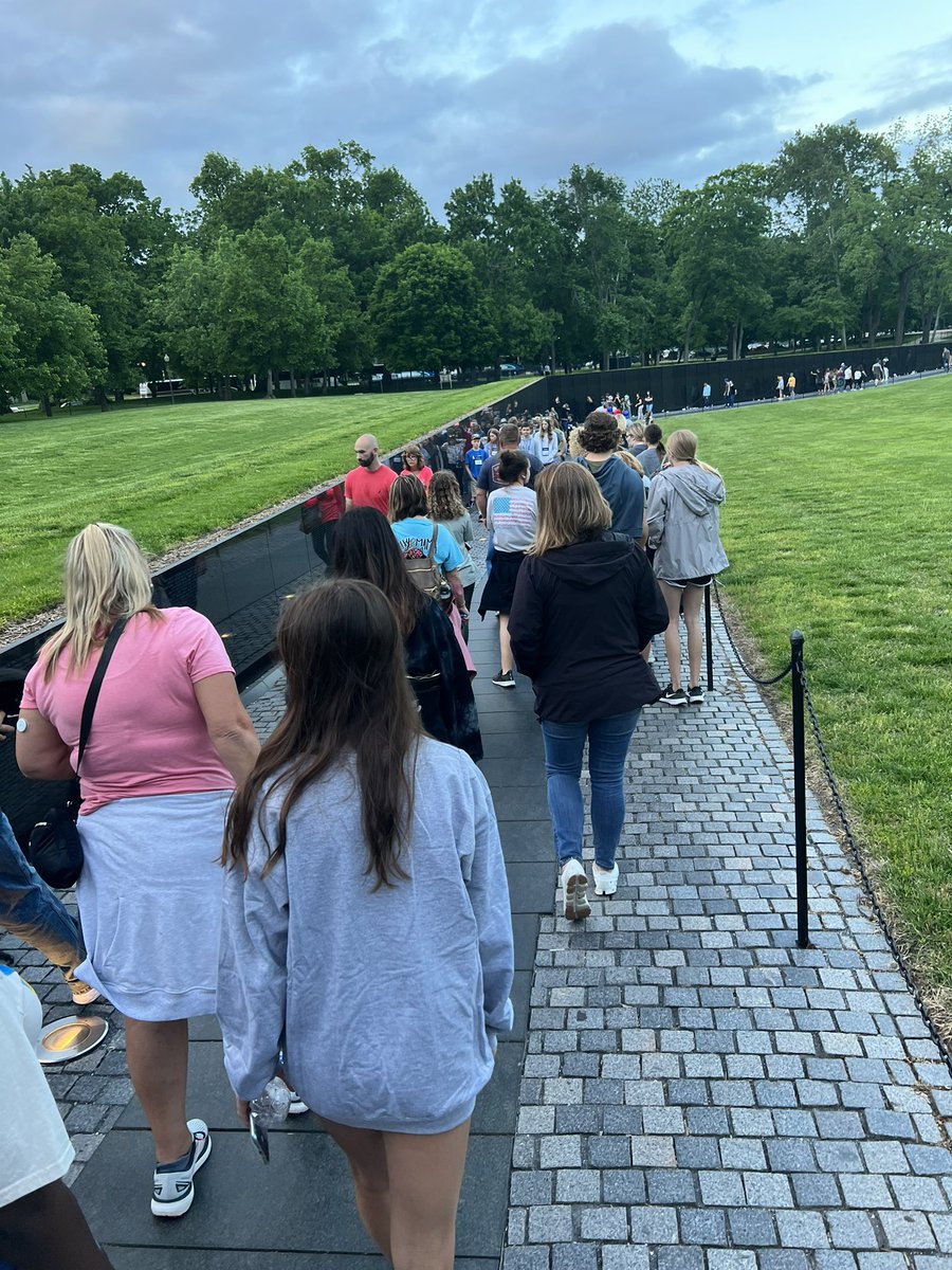 Our evening was spent at memorials.#22DCReturNWMS