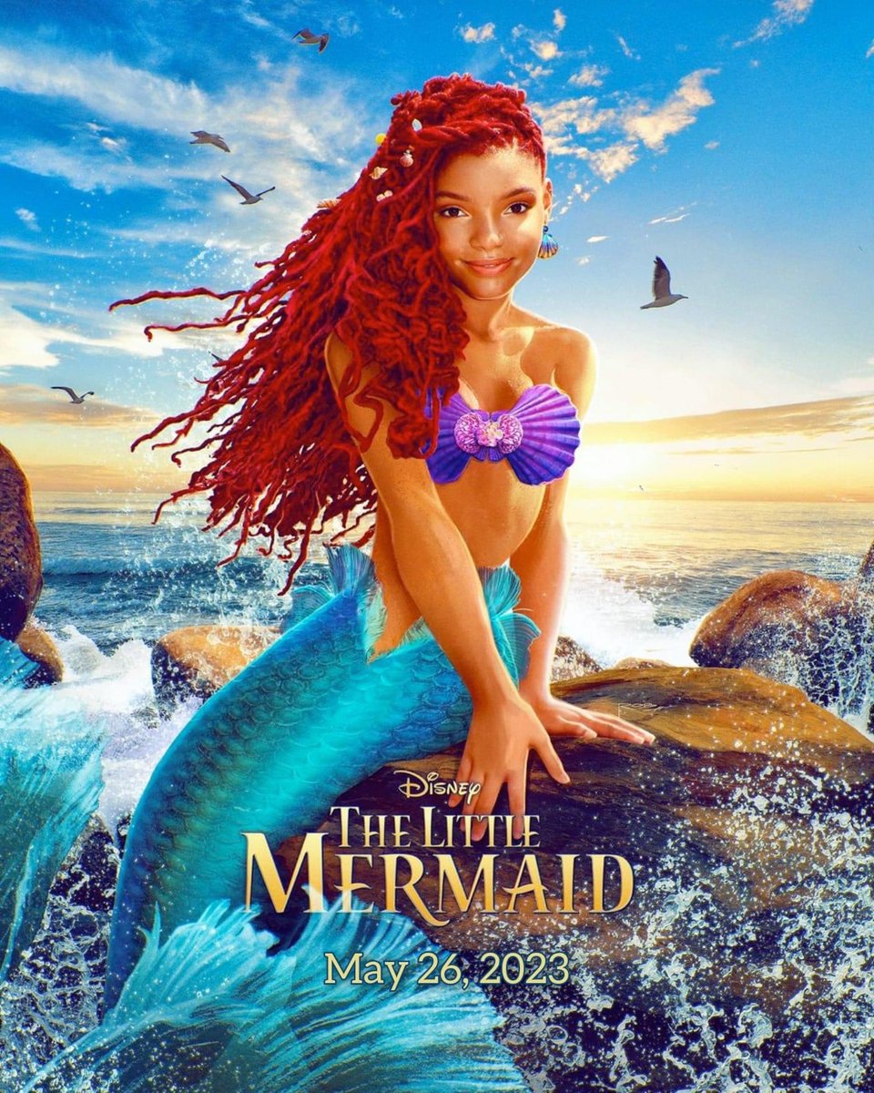 twilitaries's tweet photo. May 26, 2023.
We’ll finally get to see @HalleBailey be Ariel. I know she’s gonna do it so amazingly. 🧜🏾‍♀️🌊🎼 https://t.co/9PeozOngtP