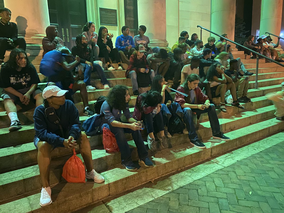 TheRealJamCam's tweet photo. We are on a Ghost Tour and they are still not tired @AmanaAcademy grade 8 overnight https://t.co/EACTH8iBqk