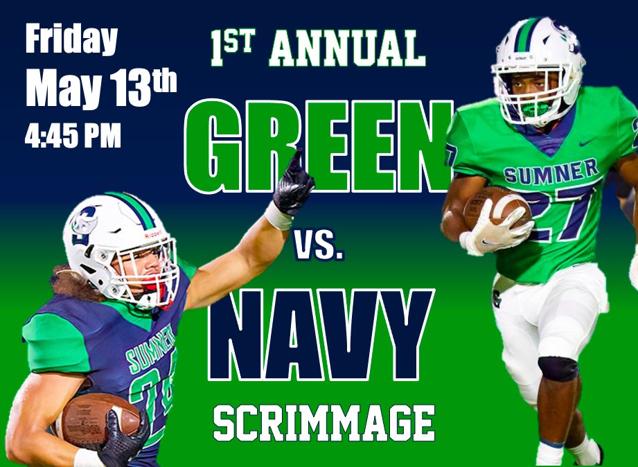 1st Annual Green vs. Navy Scrimmage set for Friday, May 13th