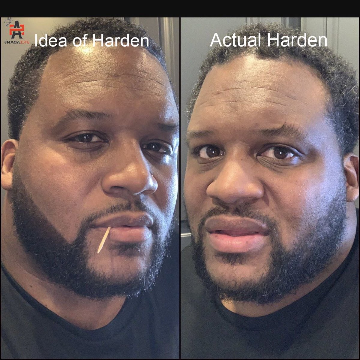 long2enthusiast's tweet image. James Harden vs Jim Harden
