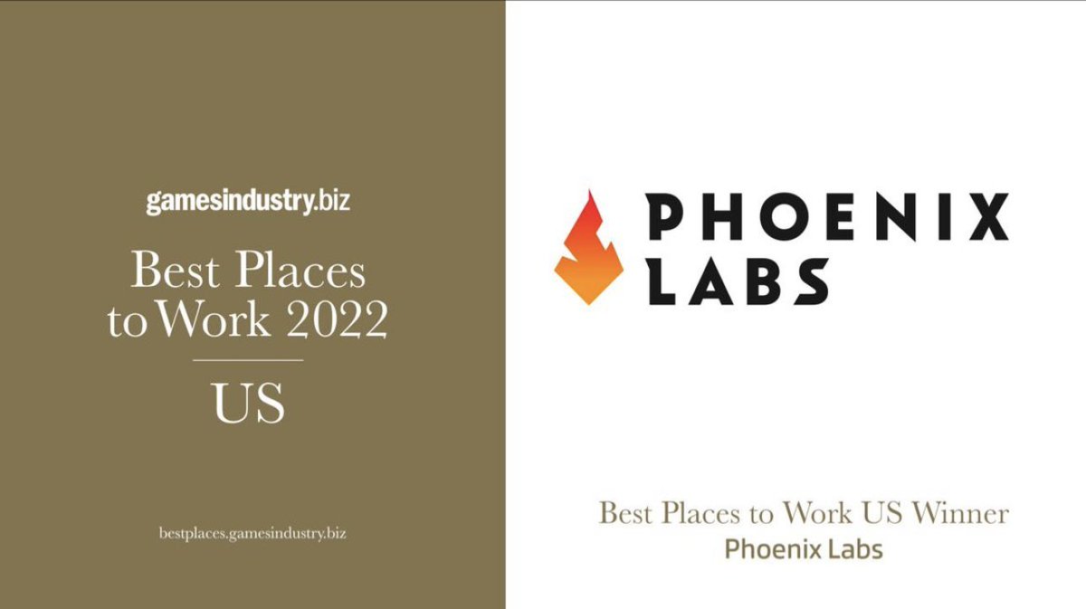 I’m super proud to be able to say that Phoenix Labs has been selected as a  Best Place To Work in US again!
My team is looking for technical artist, animator and Vfx artist (principal/lead level). Let me know if you want to work with us in my team!! #bestplacestowork