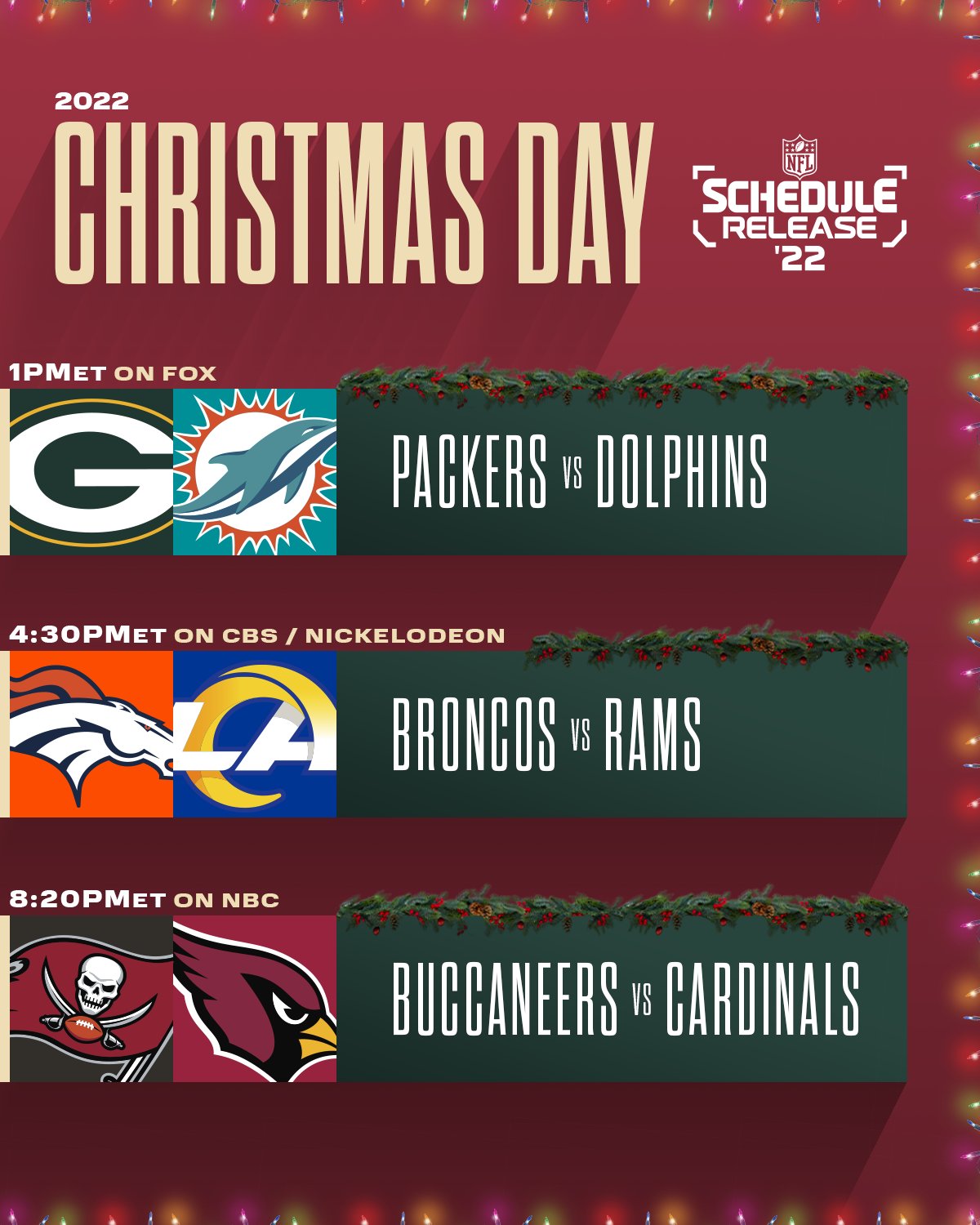 Nfl games on christmas day deals