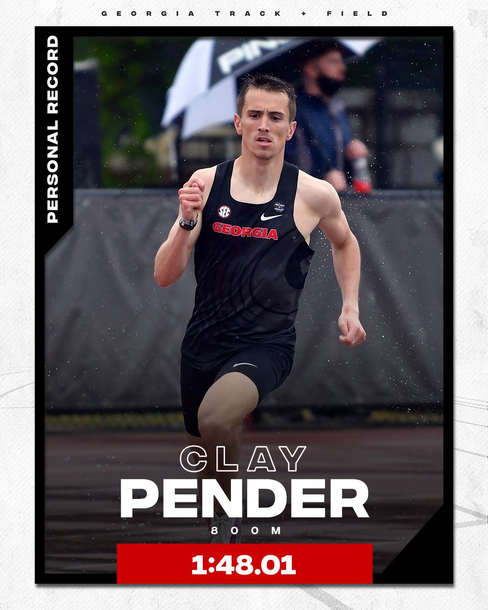 UGATrack's tweet photo. 💥💥 Clay Pender runs the sixth-best 800m time in #Dawgs history (best since '16) to qualify for Saturday's final with a 1:48.01.💥💥 

#GoDawgs | #SECTF https://t.co/Ko0CVasIhx
