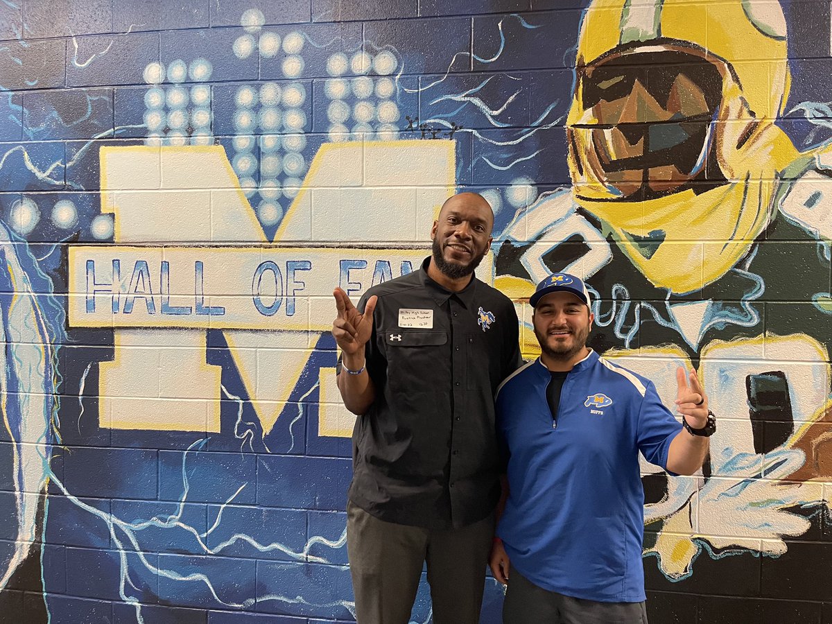 Great talk with my guy @MCYELL from @McNeeseFootball this week! Thanks for stopping by and talking some football and AirMax 1s with me! #GoBuffs #RecruitMilby