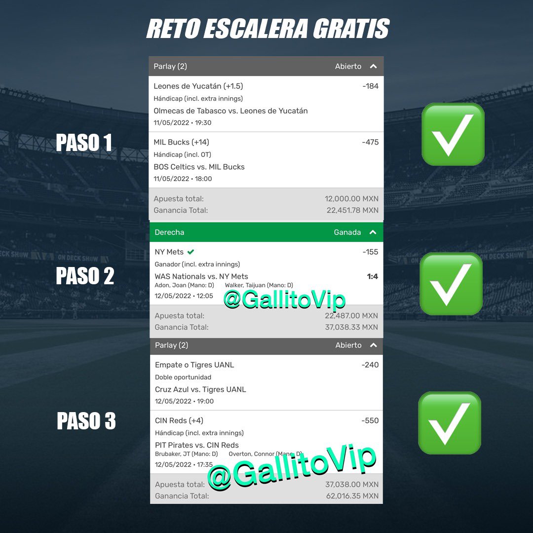 GallitoVip's tweet photo. RETO ESCALERA GANADO🪜🚀

GANAMOS TODOS JUNTOS, FELICIDADES A TODOS, ES LA MANERA DE REGRESARLES UN POCO DE LO MUCHO QUE ME DAN ❤️

500 > 2578💰
1000 > 5157💰
2000 > 10315💰
12000 > 62016💰

DA RT Y ❤️ PARA EL PROXIMO RETO🪜

PROMO PREMIUM 1800 2 MESES👇🏻

https://t.co/lWJCV53ntZ https://t.co/IkA3nhO5sv