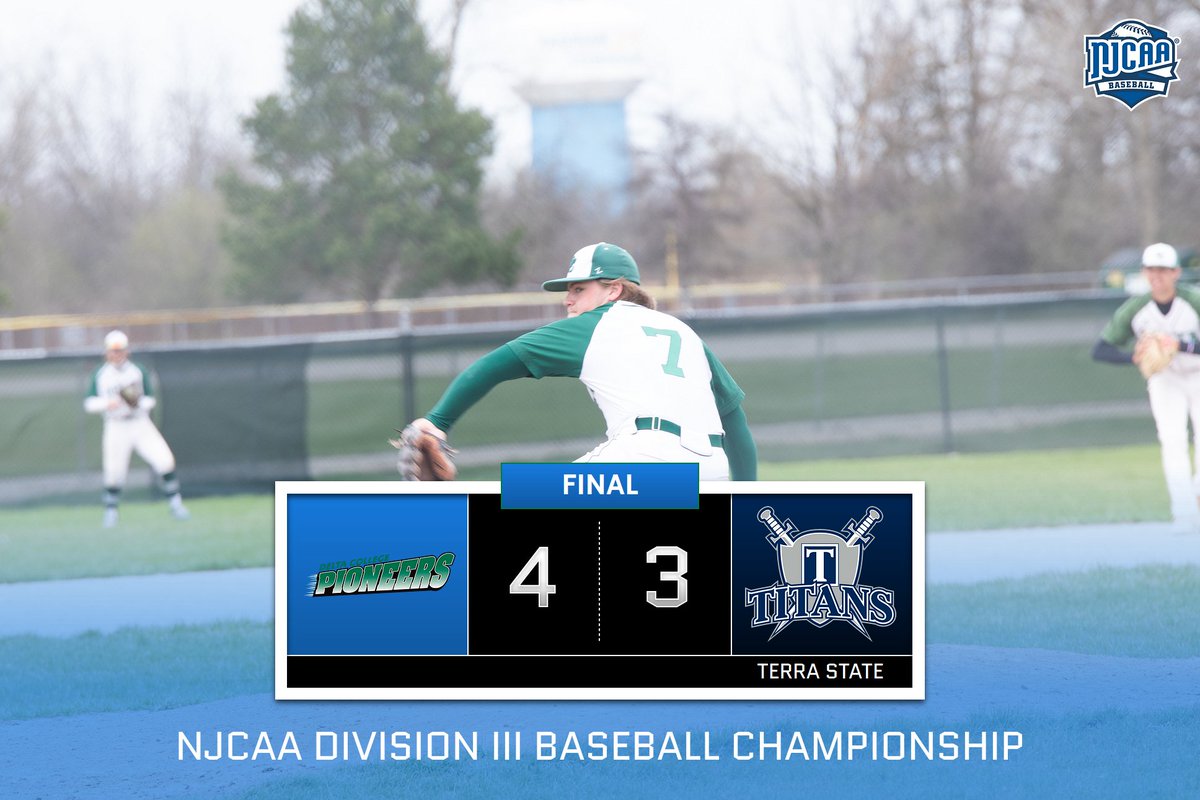 NJCAA REGION XII DIVISION III BASEBALL CHAMPIONSHIP: Delta College 4, Terra State CC 3