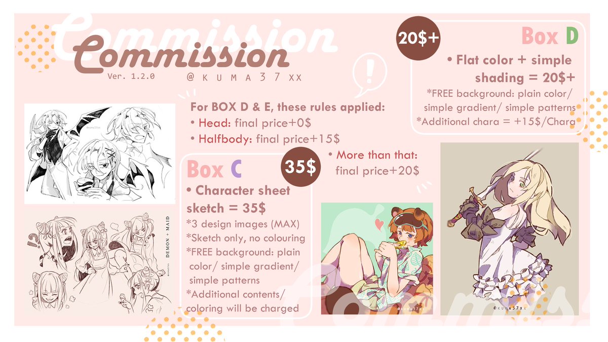 [ OPEN COMMISSION!! ] 🎨🖌️🎉🔸🔸
Hi!~ I'm currently opening a comms, 3 vacant slots! Comment / DM me if you're interested, feel free to ask/discuss it with me first ♪
#opencommissions #artcommissions
Like and RTs are really appreciated! Thank you~~
\ʕ *'∀`* ʔ/✨🔻🔻🔻 