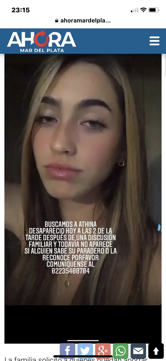 MdqNormy's tweet photo. #URGENTE  MAR DEL PLATA
Una familia busca con desesperación a una menor que se fue este jueves por la tarde de su casa tras una discusión. Athina no aparece desde las 14 y la preocupación aumenta con el paso de las horas📣📣📣📣📣📣📣📣📣
#RT________ https://t.co/5iAJfvrXGT