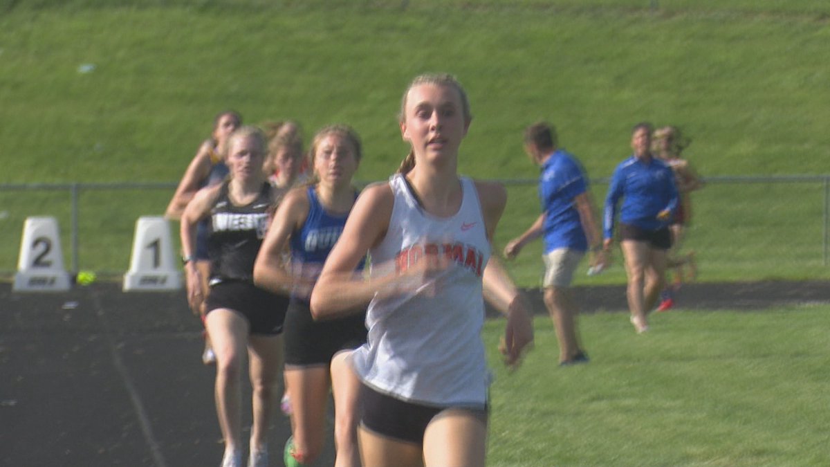 hoijim's tweet photo. Amazed by Ali, again!    Normal Community's Ali Ince wins an amazing triple of 400-800-1600 and anchors 4x400 win for Lady Iron at Danville 3A Sectional.   Highlights tonight at 10 on 25 Sports https://t.co/JGTi8GaxXA