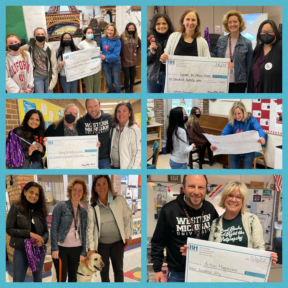 Last Friday, the BHSF Prize Patrol visited the west side of the district, awarding grants at <a href="/WestHillsMS/">West Hills Warriors</a> and <a href="/LonePineSchool/">Lone Pine Elementary</a>.  To support <a href="/bhschools/">Bloomfield Hills Schools</a> and to continue grant programs like this one, donate today!  bloomfield.org/support @bhswatson <a href="/AndyGignac/">Andy Gignac</a> <a href="/MaryHillberry/">Mary Hillberry</a>