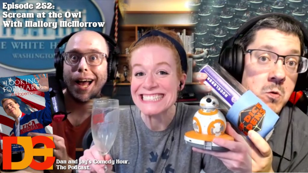djchour's tweet photo. Dan &amp; Jay's Comedy Hour Podcast Episode 252 - Scream at the Owl with @MalloryMcMorrow - https://t.co/123jgjWYcm w/@jklamm &amp; @twatterpater #djch #podcast https://t.co/PXRsOXKr5U