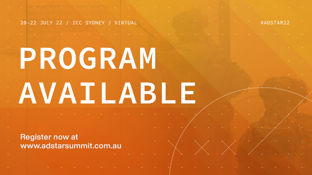 The program for #ADSTAR2022 is available to view online! See who is presenting across our key themes of #AI, #BioTech and #Resilience and begin to explore the art of the possible. Early bird registrations are open now ➡️  adstarsummit.com.au