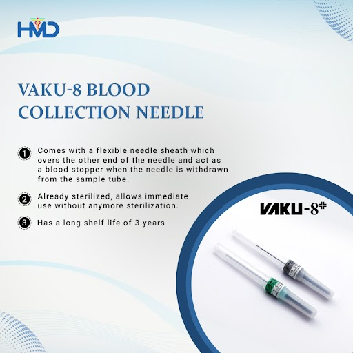 hmdhealthcare's tweet photo. #Vaku8 blood collection needles offer an effective way of extracting #bloodsample while minimizing pain &amp; the risk of vein perforation.  Read more about Vaku-8 #bloodcollectionneedles here.
https://t.co/8Gdjjxpnyv
 #MedicalDevices #BloodExtraction #Safety https://t.co/yBWyhBsYLE