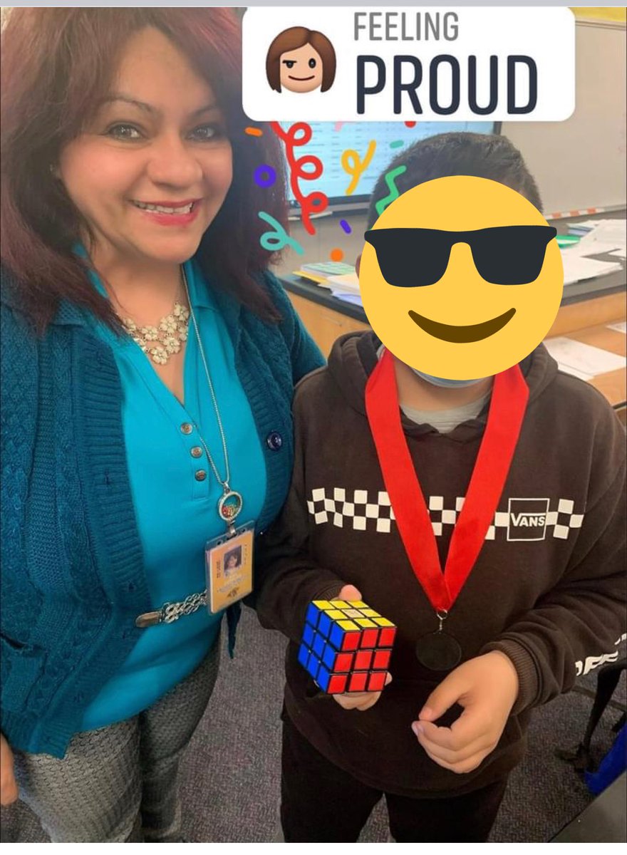 Perales_Science's tweet photo. 6th-8th grade students took part in first-ever 2022 Kern County STEM Olympiad @ Liberty HS
I am SO proud to say in the Rubik’s cube competition both my students won 1st &amp; 2nd place!!
I have positively impacted the lives of these two stars ⭐️ #STEM #STEMeducation https://t.co/FYfF5W5xqv