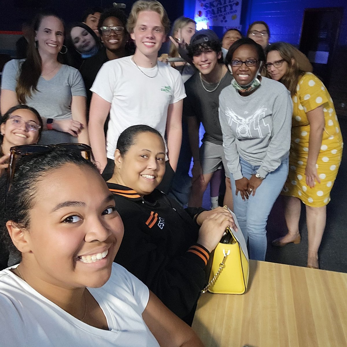 FHHS_Guidance's tweet photo. Excited to celebrate the end of senior year with some skating. Laughs, racing, a few falls, &amp; some expert moves @DrVening. All smiles from seniors and staff. They are ready to do great things.
@FHH_FalconFury @MsEstherRivera @pbcsd https://t.co/ecel3AeQGG