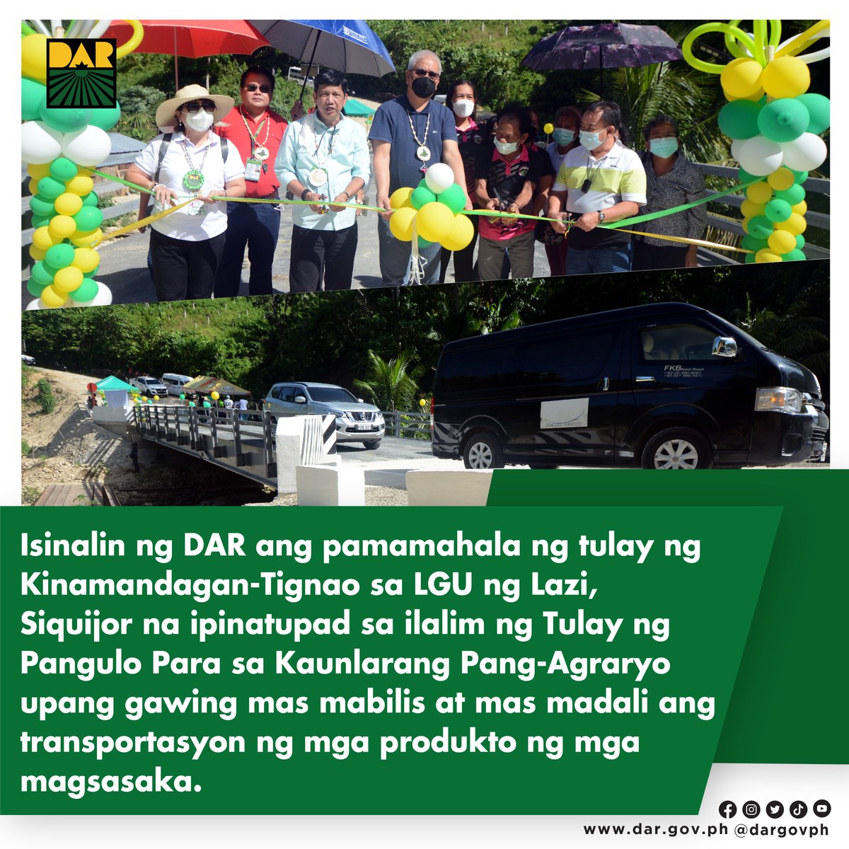 dargovph's tweet photo. Nasa 7,000 residente mula sa walong barangay ang makikinabang sa tulay, kung saan 252 ang agrarian reform beneficiaries. Basahin: https://t.co/nxgzUHNKcK https://t.co/nOQ8Q0LK4H