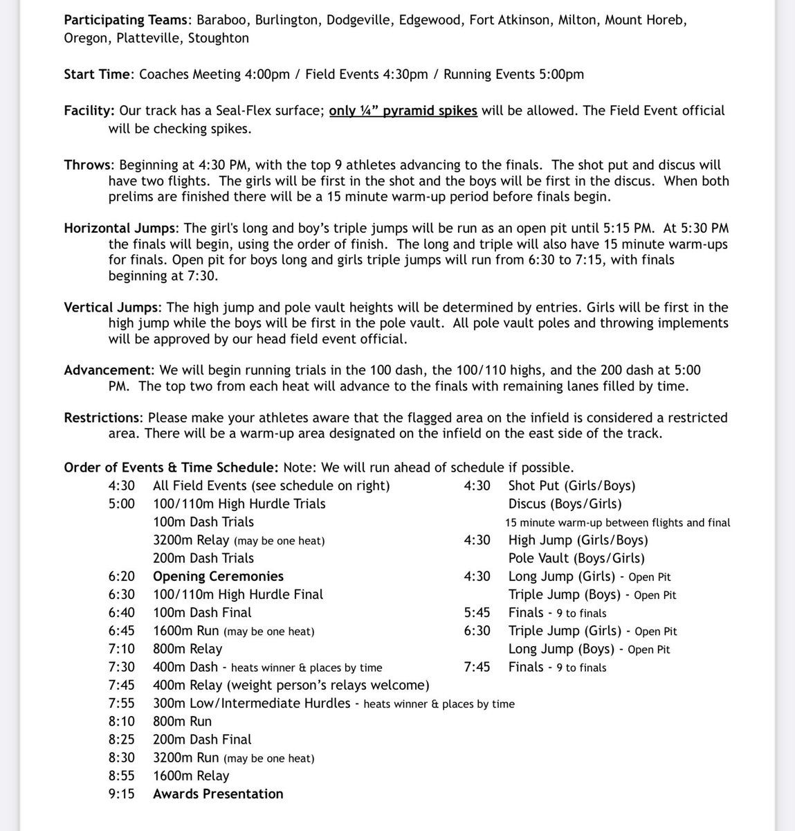 Tomorrow we are hosting the Tom Mueller Invitational at Panther Stadium #TEAM #tcb #PantherPride 
Heat sheets—> drive.google.com/file/d/19Bz_IP…