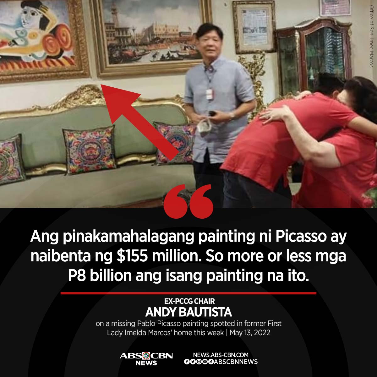 ABSCBNNews's tweet photo. The Pablo Picasso painting was among the paintings that anti-graft court Sandiganbayan wanted seized from the Marcoses in 2014.

Read: https://t.co/b0ONKg43UU https://t.co/CJTEDJvEsO