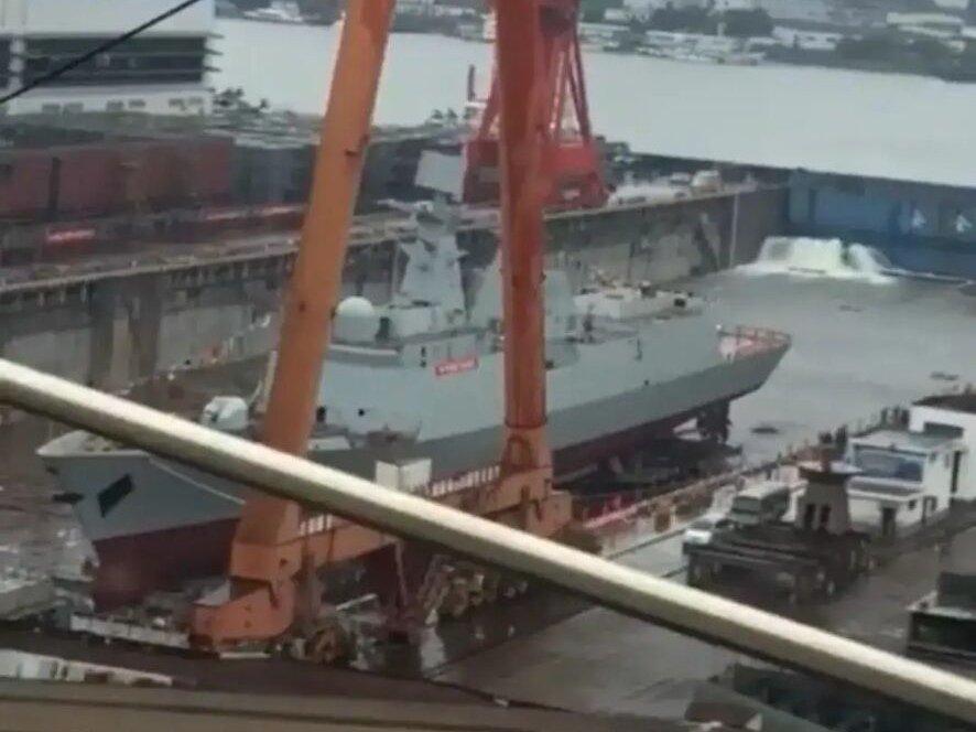 China Navy 37th Type 054A frigate launch toady. (054 NO.43)