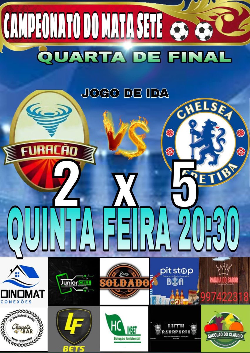 ChelseaSepetiba's tweet photo. ÓTIMO ATUAÇÃO DA EQUIPE NESSE JOGO DE IDA #AVANTECHELSEA 🏆🔥🔵⚪️ https://t.co/CDjzfwLpei