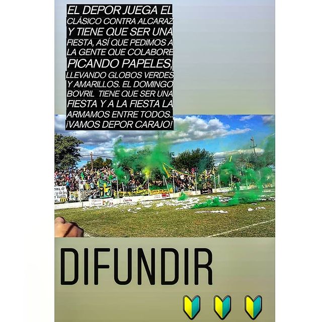 El domingo tiene que ser una fiesta y la armamos entre todos. VAMOS DEPORTIVO BOVRIL CARAJO 🔰🔰