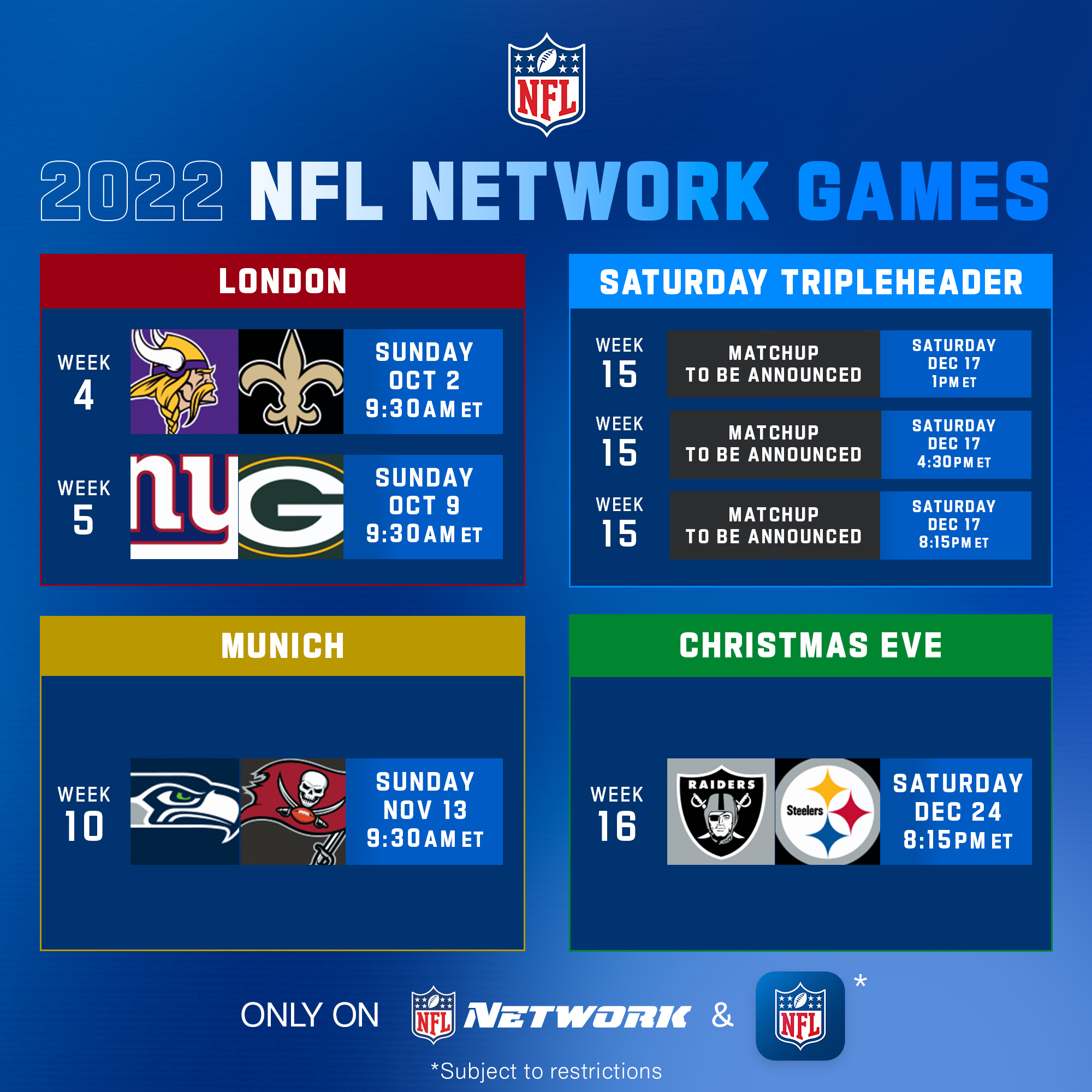 NFL on Twitter "RT 2022 NFL Network games 🙌🍿 https//t.co