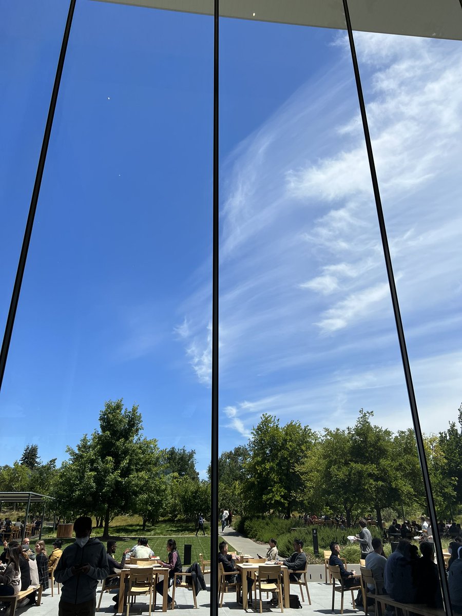 I had my first lunch at Apple Park! What an amazing office! I’m loving working at Apple. If you fancy a change try: apple.com/careers/us/ The affogato was amazing too (thanks Ning!) I’m also blessed with working with an amazing team too - well played @joewalnes & Pavan ❤️