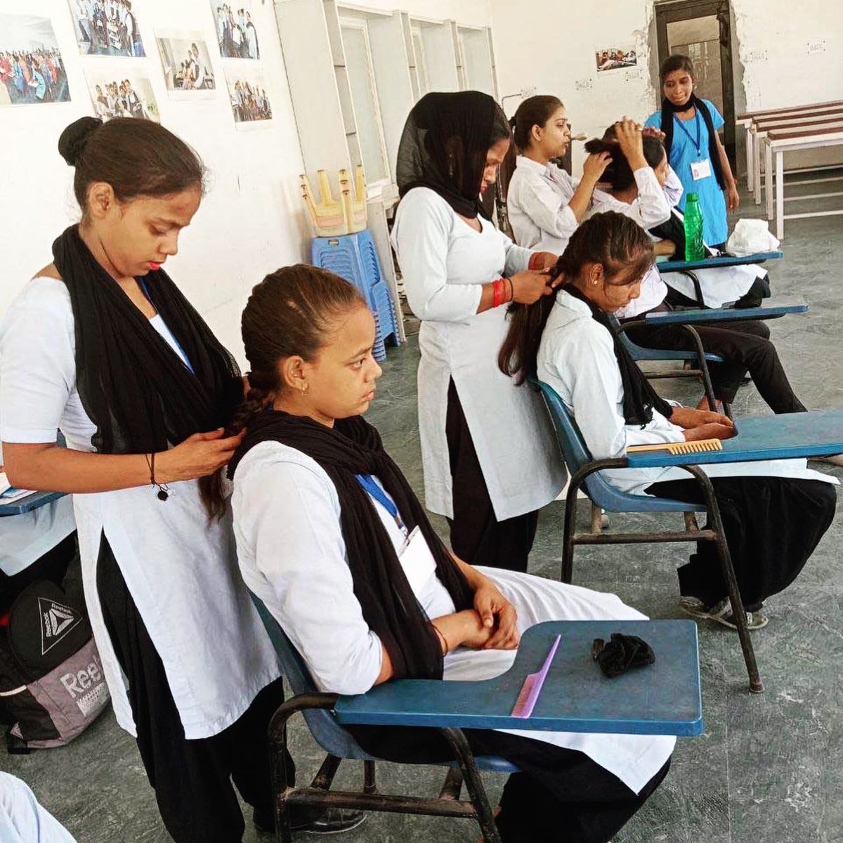 JoveConscious's tweet photo. Sharing the pictures from Beauty & Wellness Classes of advanced hairstyles at the academy. 😊⭐
Join hands with JCF by donating at: https://t.co/oH1kqNEfH3
#beautician #jcfskillacademy #womenhairstyle #JCF https://t.co/XLC6jEeubI