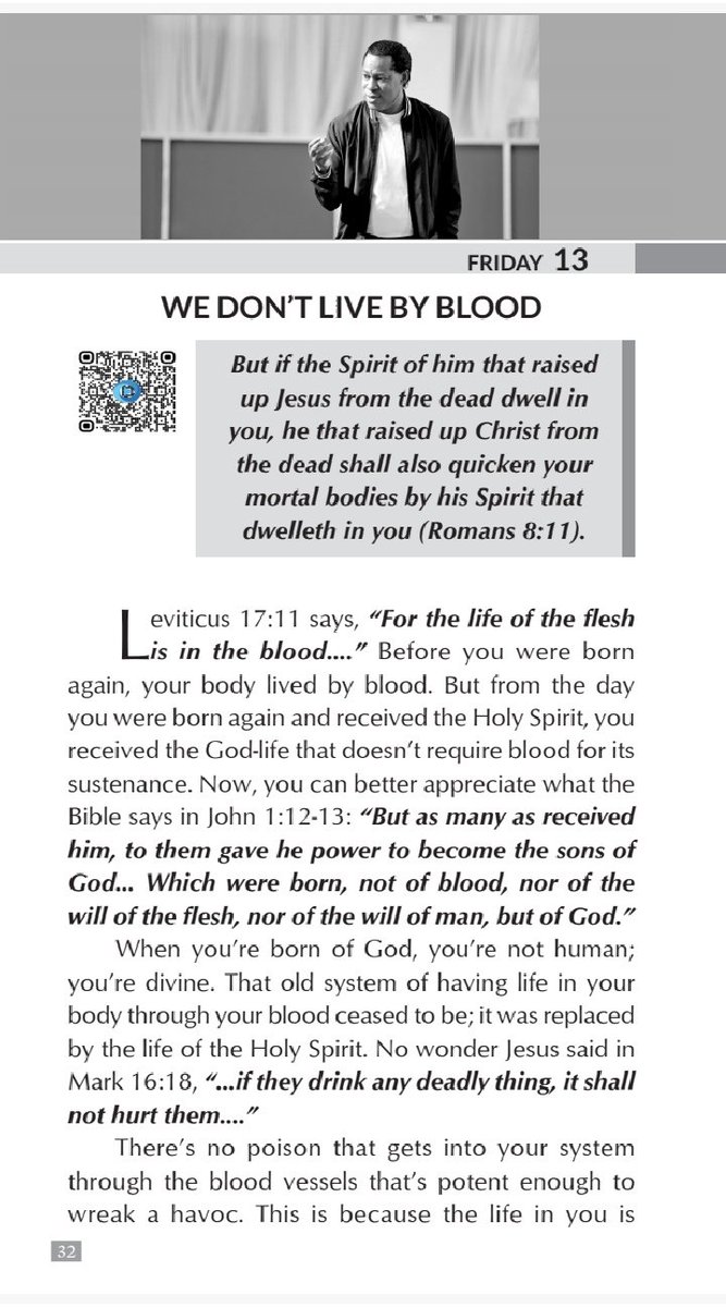 sjabulisodube's tweet photo. WE DONT LIVE BY BLOOD
But if the Spirit of him that raised up Jesus from the dead dwell in you, he that raised up Christ from the dead shall also quicken your mortal bodies by his Spirit that dwelleth in you.
Romans 8:11
#TheEndIsNear
#PrepareYourself
#HeIsComingBackAgain https://t.co/tEyFjEMpQY