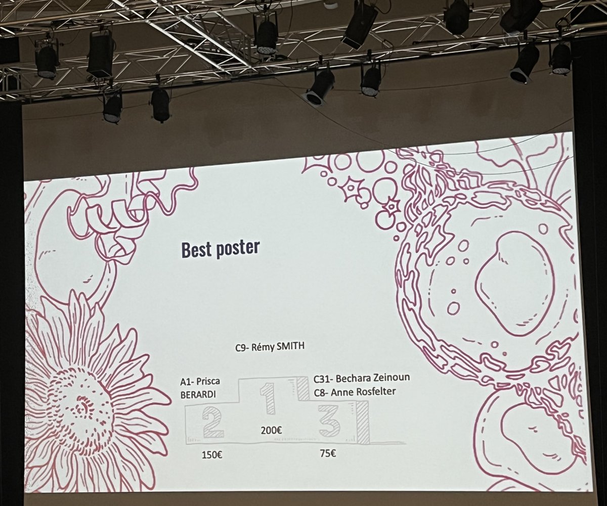 lbmce_umr8226's tweet photo. 👏 Félicitations @PriscaBerardi
et @becharazainoun pour vos prix des meilleurs posters aux Journées scientifiques de l’ED 515 (Journées Boris Ephrussi)
#JBE #complexiteduvivant @Sorbonne_Univ_ et @psl_univ https://t.co/sPUhcoT9hZ