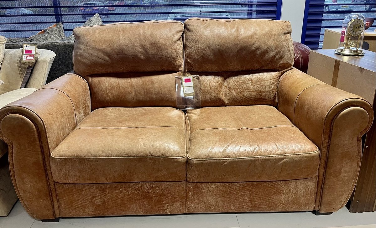 Morning everyone!. This lovely two seater leather settee is just waiting to be snapped up at Blackburn Townsmoor. #furnituredesign #homedecor #Blackburn #cruk