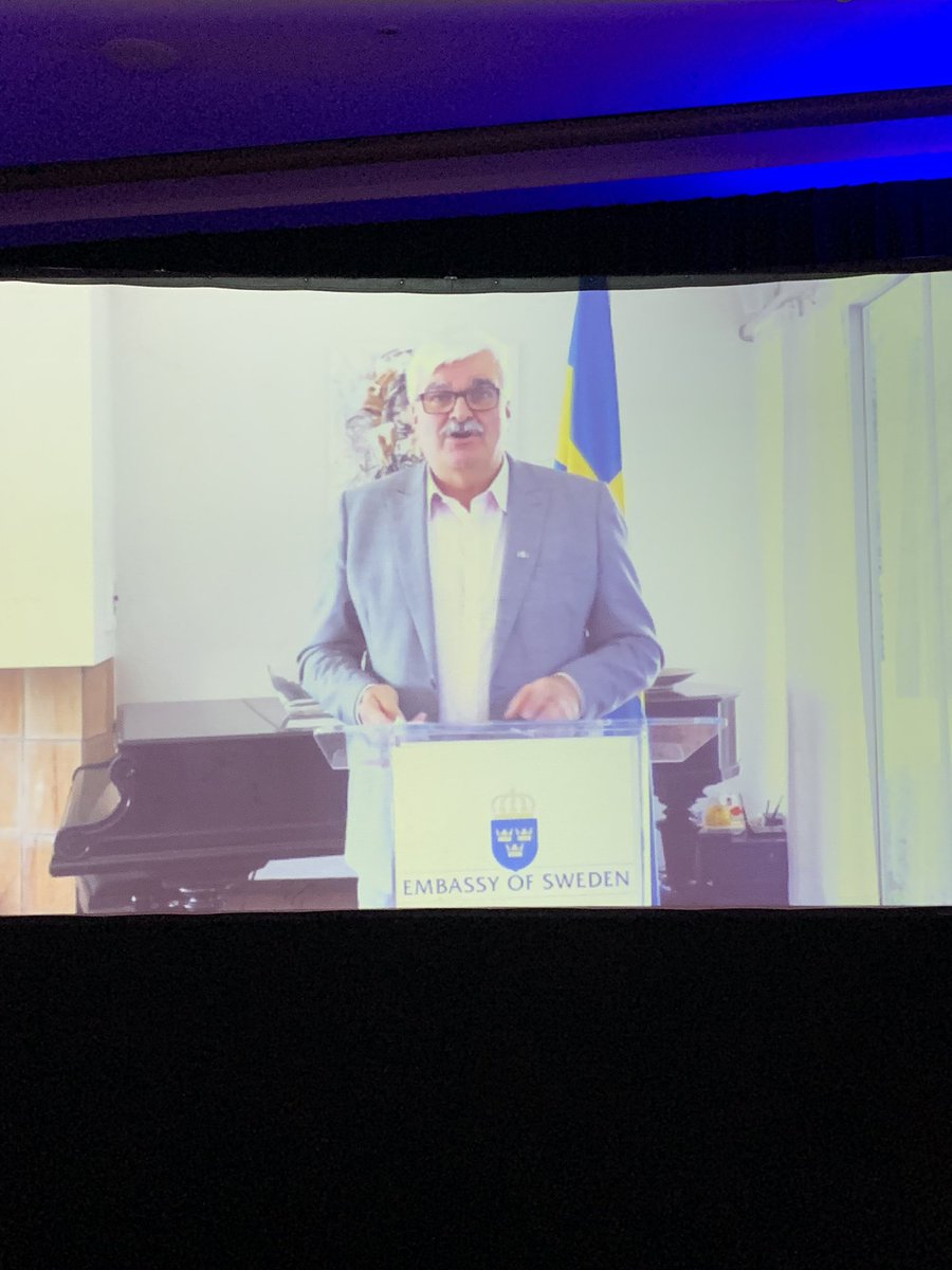 EUinNamibia's tweet photo. Sweden Amb to Namibia, Hakan Juholt in a virtual message acknowledges the importance of free and fair trade. He’s proud of the initiative and that Sweden and Namibia are active partners of the #EUTwinningProject https://t.co/C9uKoaj4bg