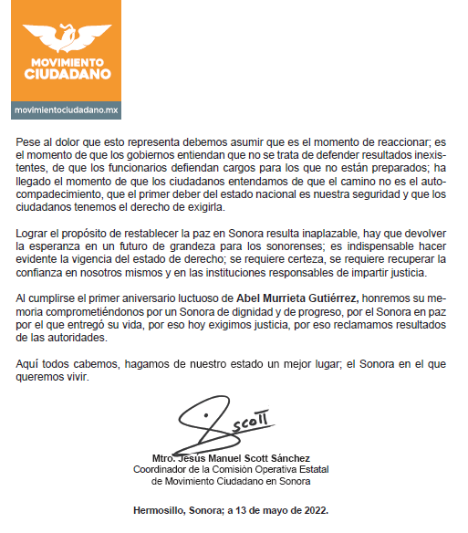 ManuelScott07's tweet photo. Recordamos con mucho cariño a nuestro amigo. Tras un año de su asesinato, seguimos exigiendo #JusticiaParaAbelMurrieta https://t.co/kghIIyqzuS